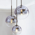 Nordic Gradient Glass Globe Pendant Light - 1-Light