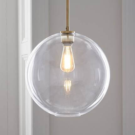 Nordic Gradient Glass Globe Pendant Light - 1-Light