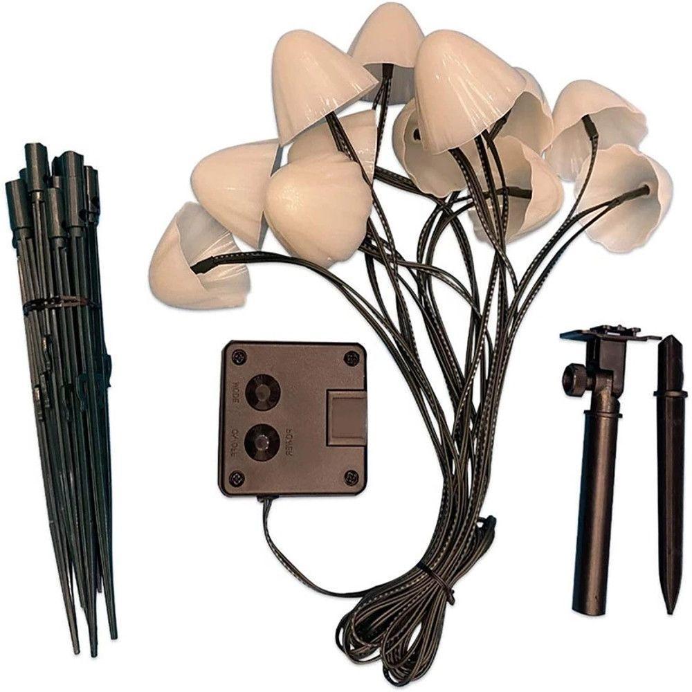 Premium Outdoor Mini Mushroom RGB Solar String Lights - 16.4 ft