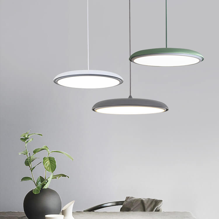 Nordic Metal LED Pendant Light - Macaron Flying Saucer Design