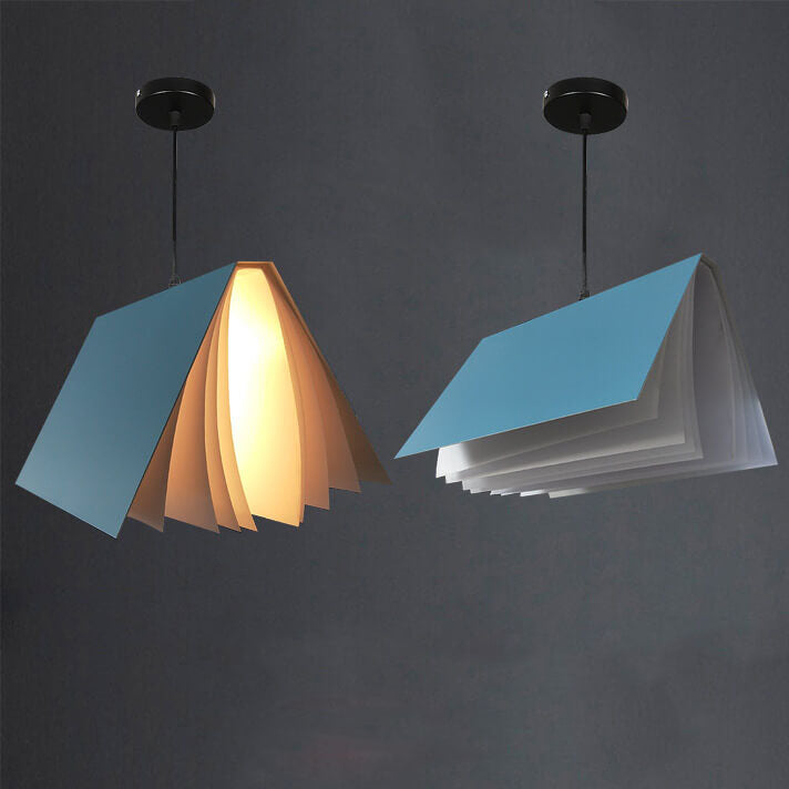 Premium Metal and PVC Book Shade Pendant Light