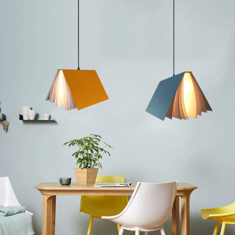 Premium Metal and PVC Book Shade Pendant Light