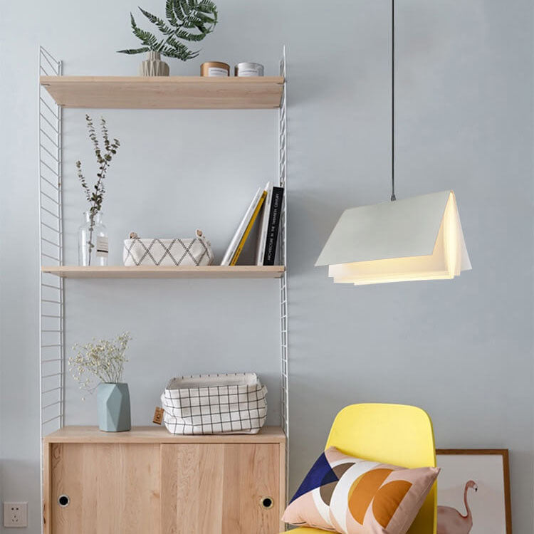 Premium Metal and PVC Book Shade Pendant Light
