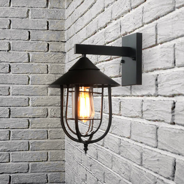 Premium Vintage Industrial Iron Wall Sconce - 1-Light