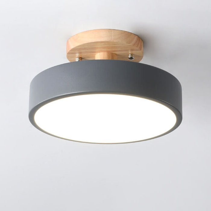 Nordic Round LED Semi-Flush Mount Ceiling Light