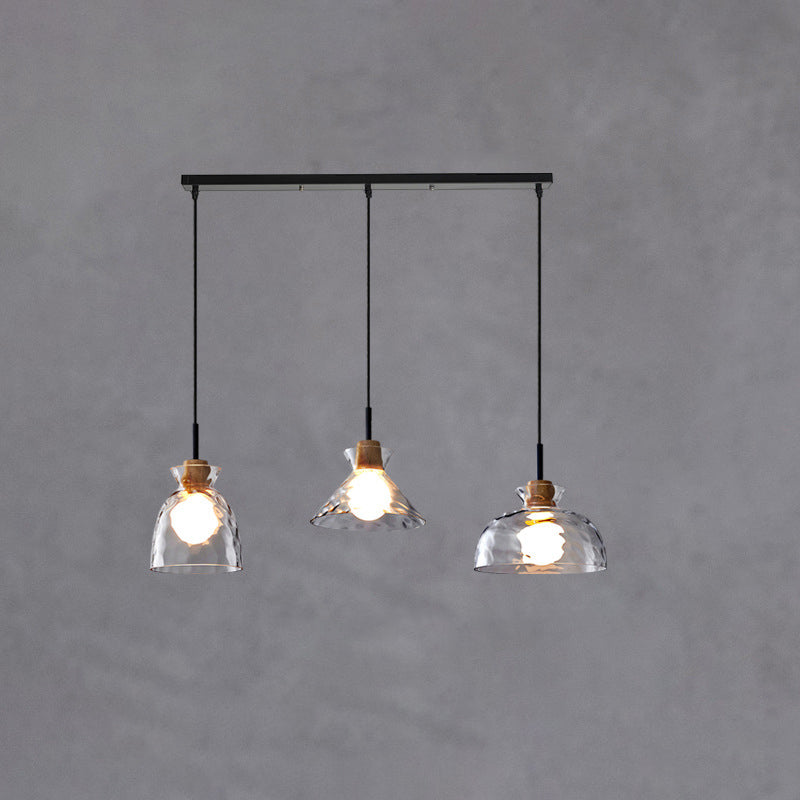 Nordic Rippled Glass Pendant Lamp