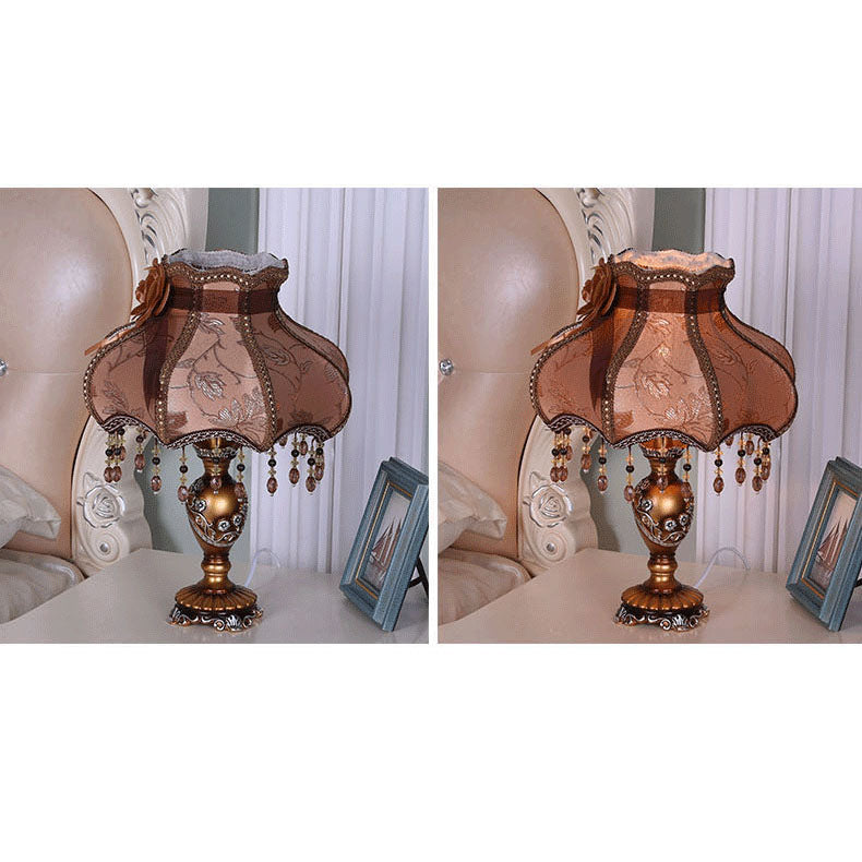 Luxury Lace Resin 1-Light Table Lamp - European Design