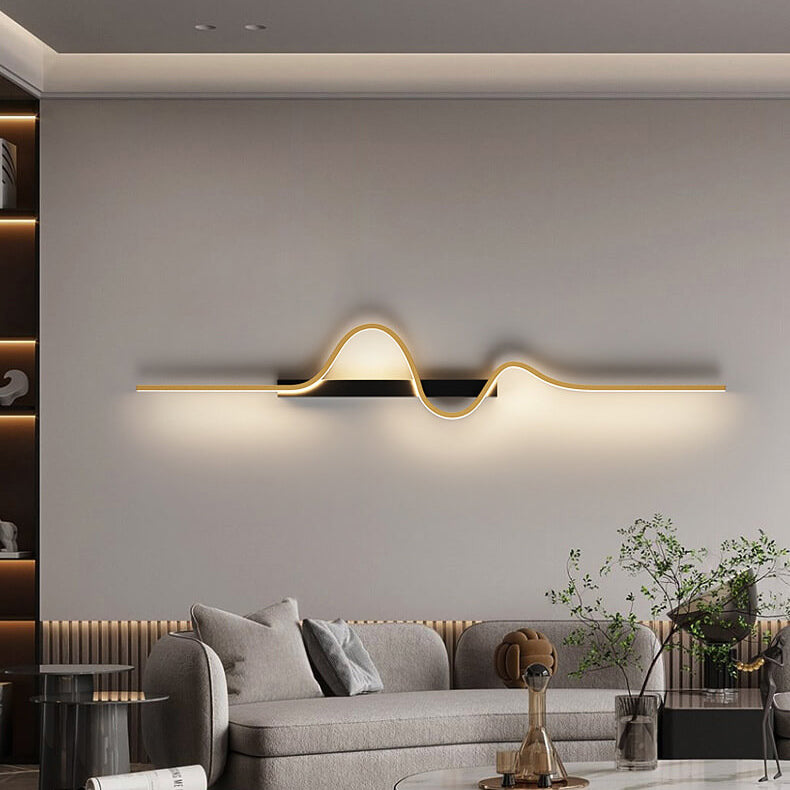 Aluminum Long Wave LED Wall Sconce