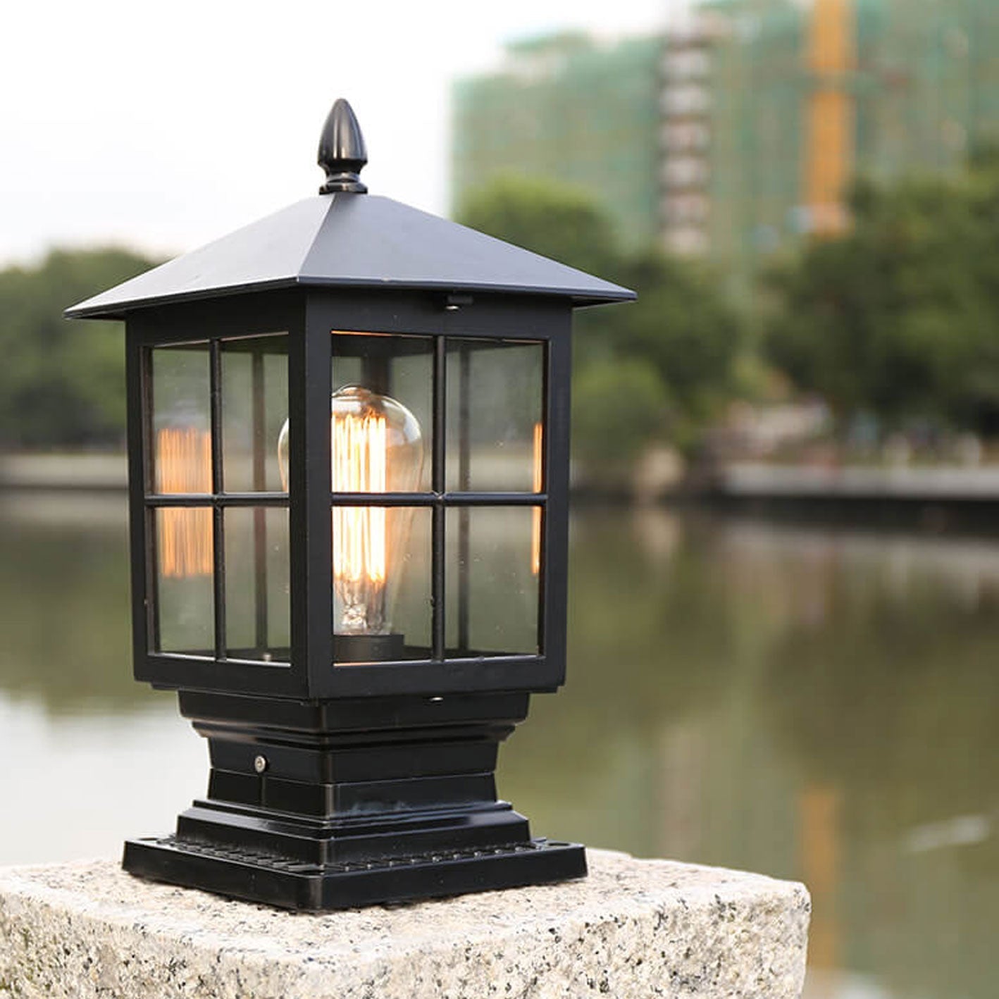 Premium Waterproof European Outdoor Column Lantern