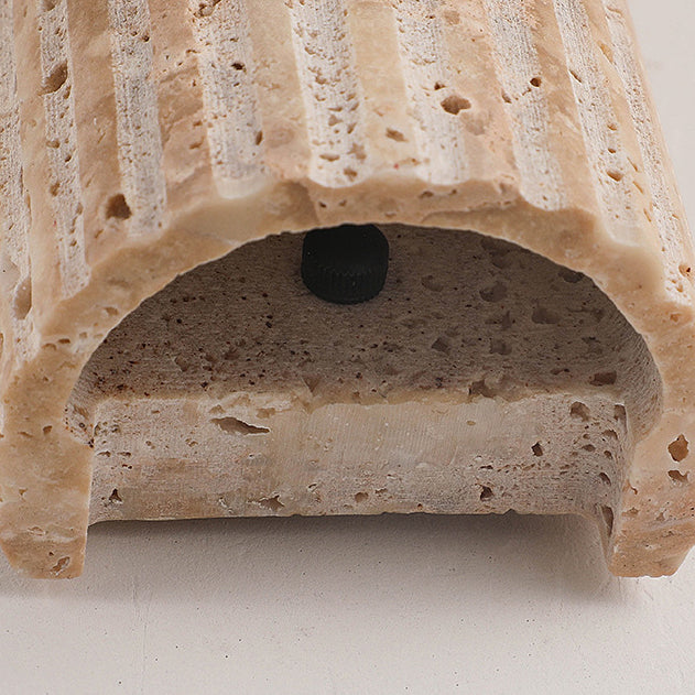 Travertine Semicircle LED Sconce
