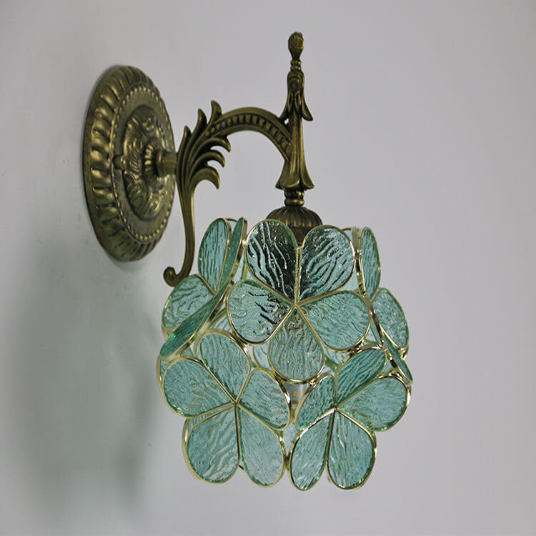 Tiffany Flower Glass Wall Sconce