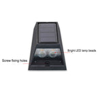 Premium Solar RGB Trapezoid Outdoor LED Wall Sconce Lamp