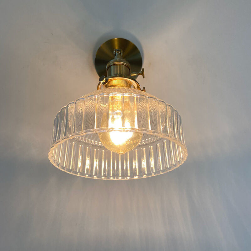 Brass Nordic Dome Glass Wall Sconce