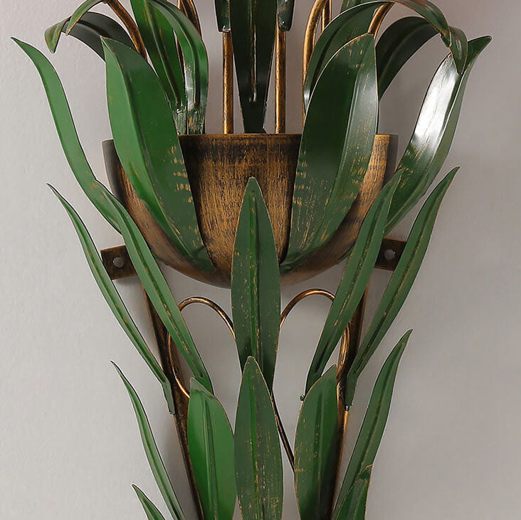 Contemporary Minimalist Glass Flower Wall Sconce