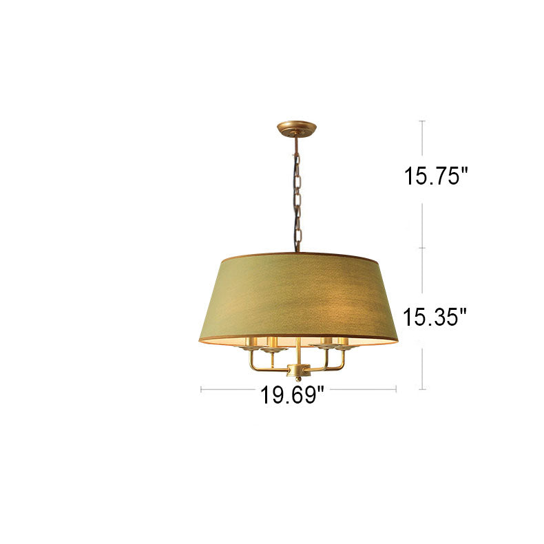 Classic European 4-Light Iron Pendant Lamp