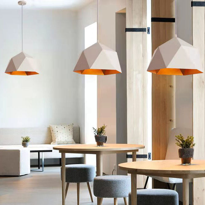 Geometric Lozenge 1-Light Pendant - Modern Macaroon Design