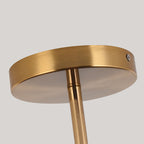 Minimalist Japanese Wood Grain Round LED Semi-Flush Mount