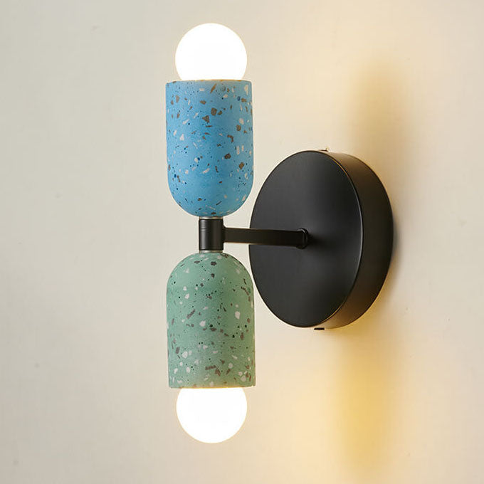 Wabi-Sabi Iron & Cement 2-Light Wall Sconce