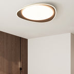 Contemporary Wood Grain Pebble LED Flush Mount Ceiling