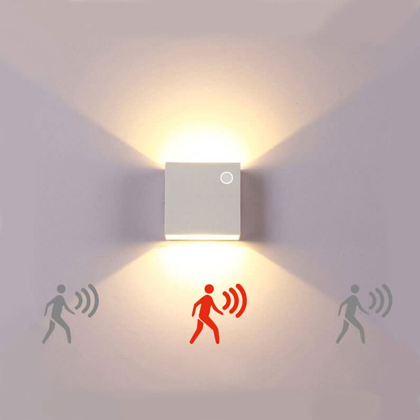Square LED Motion Sensor Wall Sconce