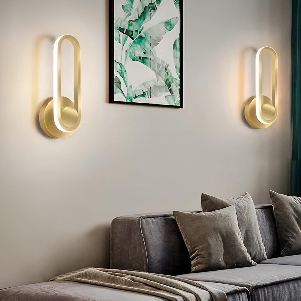 330° Rotatable Nordic LED Wall Sconce - Rounded Rectangular Design