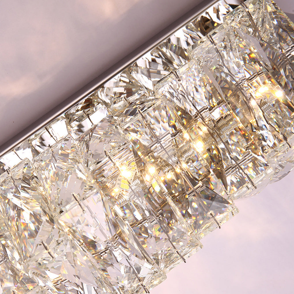 Modern LED Crystal Wall Sconce with Three-Step Dimming