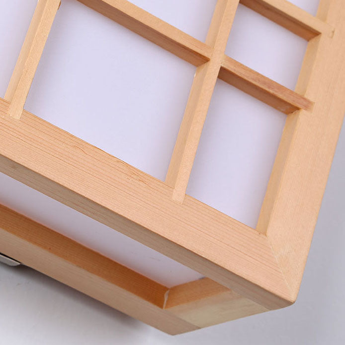 Solid Wood Rectangle LED Wall Sconce
