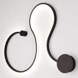 Curved Aluminum LED Snake Wall Sconce