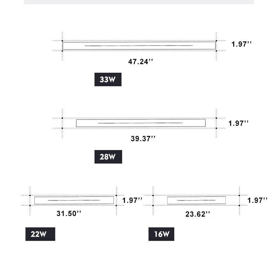 Modern Elongated LED Acrylic Wall Light