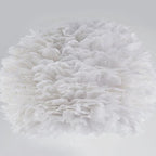 Contemporary Ball-Shaped Table Lamp with Feather Design