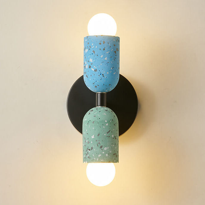 Wabi-Sabi Iron & Cement 2-Light Wall Sconce