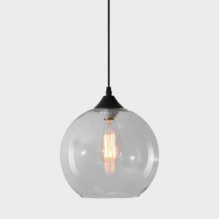 Premium Nordic Minimalist Round Glass Pendant Light - 1-Light
