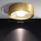 Contemporary Brass LED Flush Mount Ceiling Spotlight