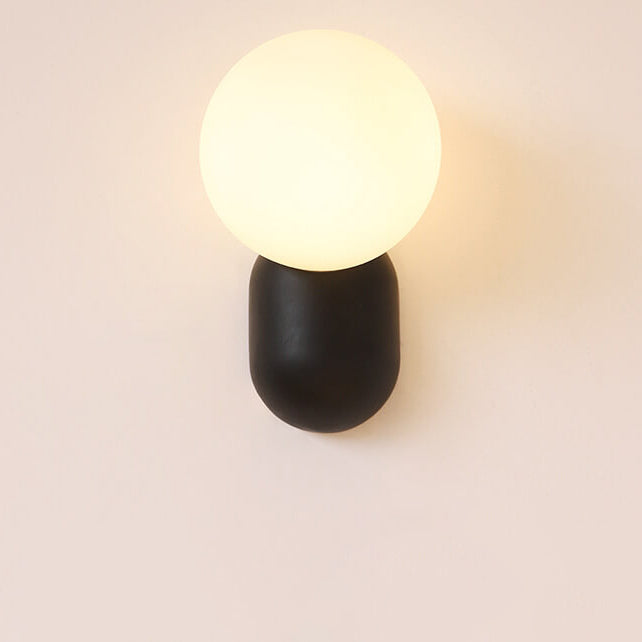 Macaron Resin Glass Ball Wall Sconce