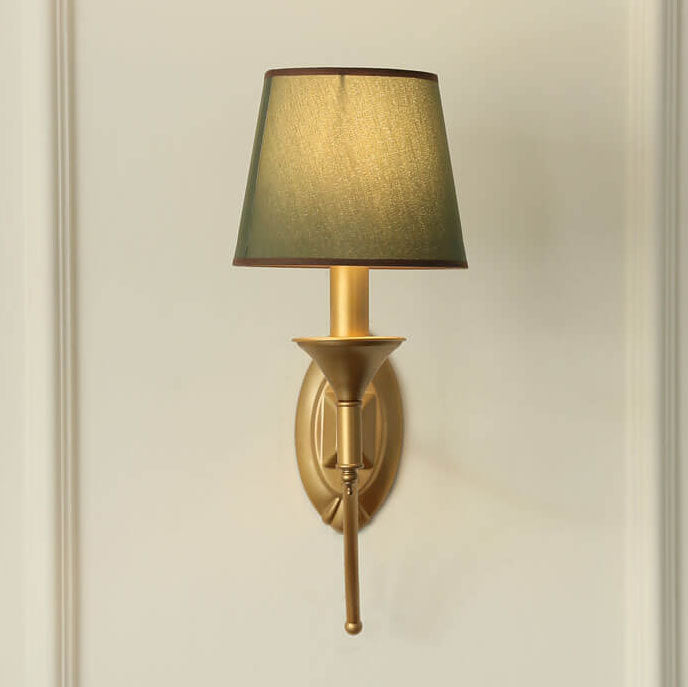 Iron & Fabric Mushroom Wall Sconce