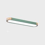 Scandinavian Long Oval Iron LED Flush Mount Ceiling Light for Bedroom