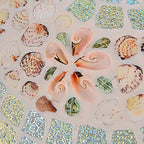 Tiffany Mosaic Shells 1-Light Flush Mount Ceiling Light