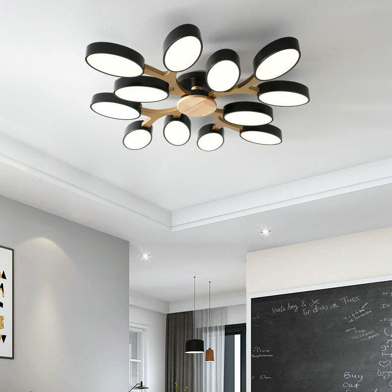Nordic Wooden Branch LED Flush Mount Ceiling Light