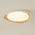 Contemporary Wood Grain Pebble LED Flush Mount Ceiling