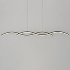 Nordic Minimalist LED Chandelier with Long Wave Design