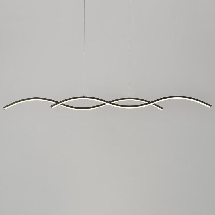 Nordic Minimalist LED Chandelier with Long Wave Design