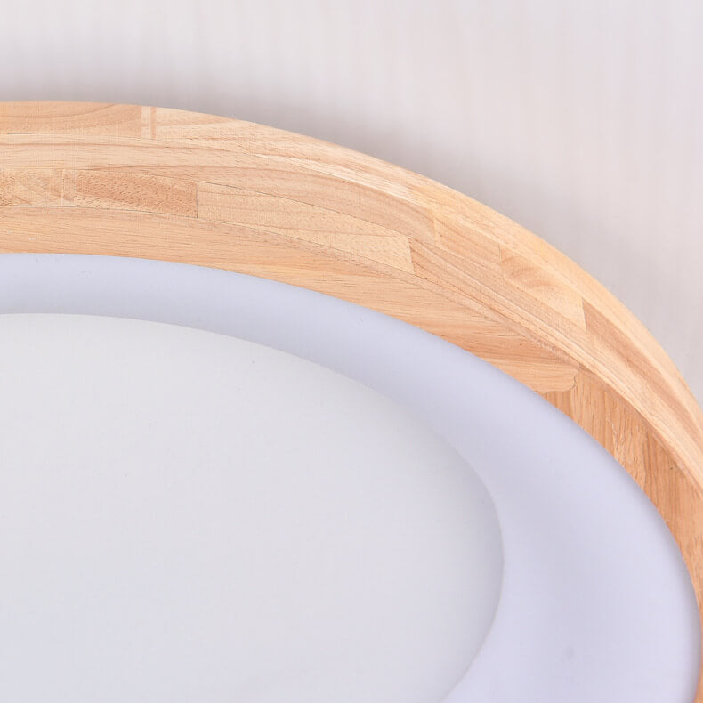 Nordic Wood LED Flush Mount Ceiling Light