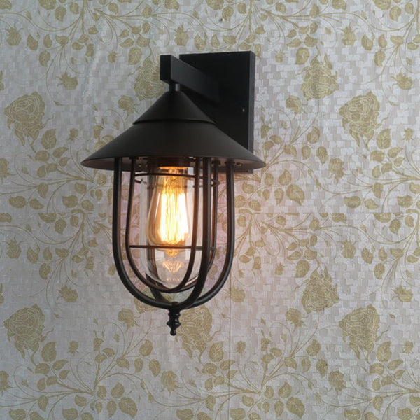 Premium Vintage Industrial Iron Wall Sconce - 1-Light