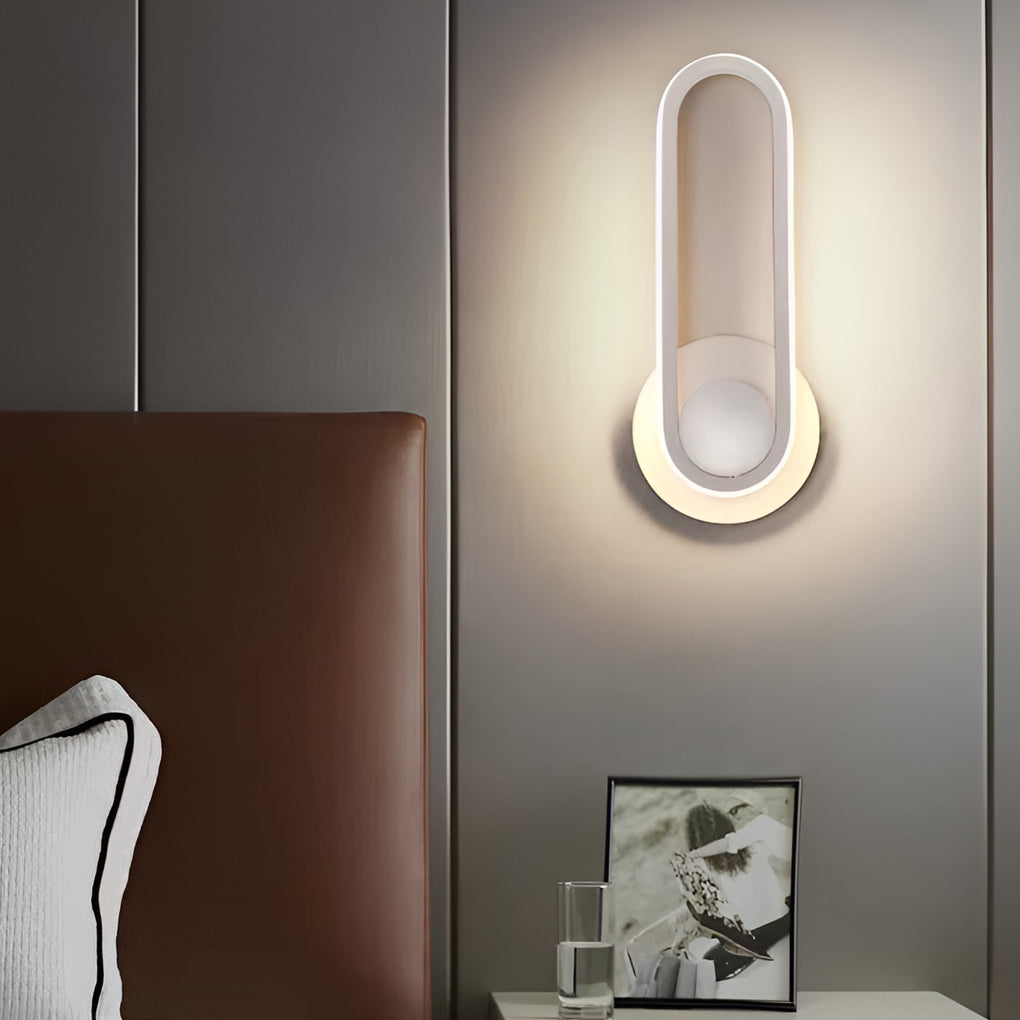 330° Rotatable Nordic LED Wall Sconce - Rounded Rectangular Design