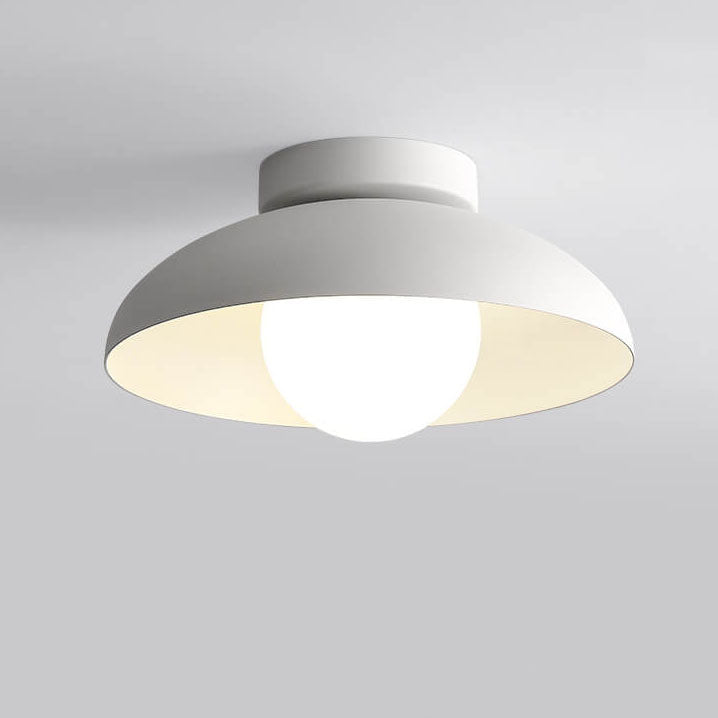 Wabi-Sabi Iron & Glass Semi-Flush Light