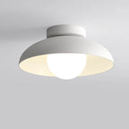 Wabi-Sabi Iron & Glass Semi-Flush Light