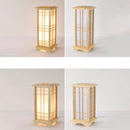 Japanese Wood and Acrylic Rectangular Floor Lamp - 1/2/3 Light Options for Bedroom