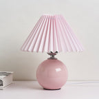 Minimalist Ceramic Pleated Table Lamp