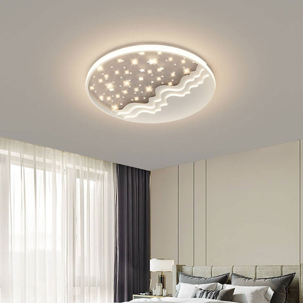 Premium Nordic Star and Moon Aluminum LED Ceiling Light