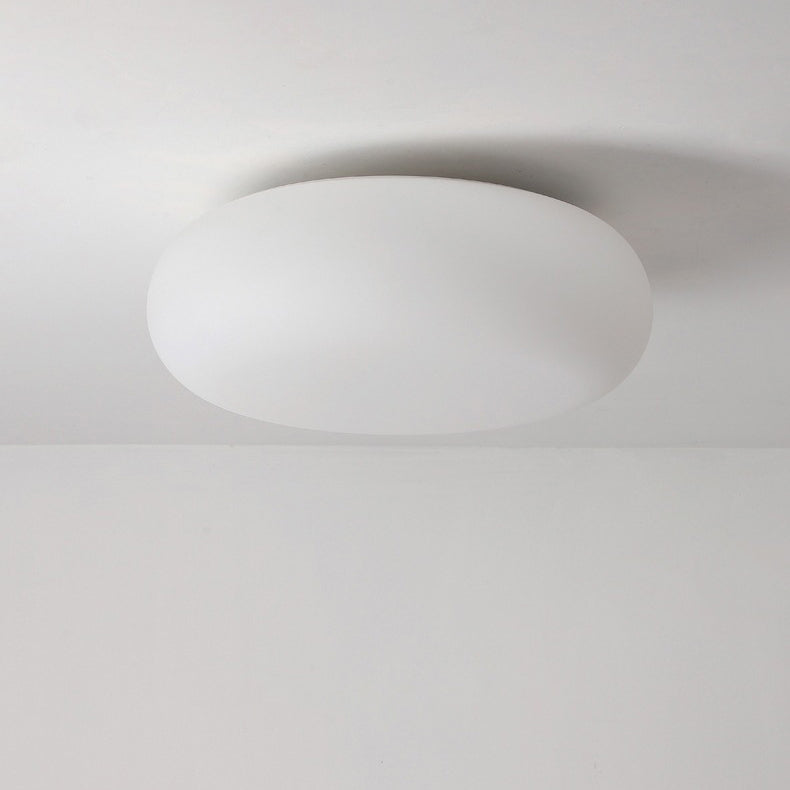 Contemporary Oval Iron LED Flush Mount Ceiling Light